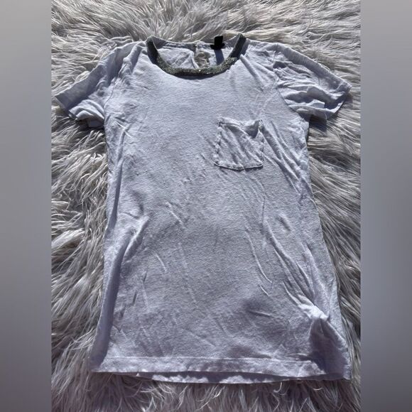 J. Crew Tops - J Crew Women’s💫small💫white bling neck